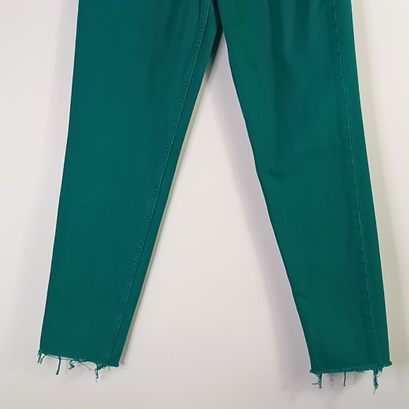 Divided H& M Raw Hem Skinny Green Jeans Size 4 - Picture 5 of 16